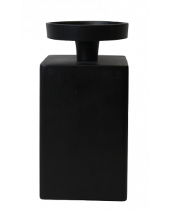 Ljusstake blockljus sv 10x10x20h cm