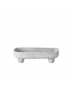 Fat grå på fötter 36x21x10H cm