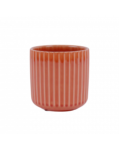 Kruka orange m ränder 20x20H cm