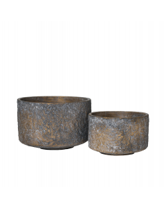 Kruka s/2 låg sten 22x22x15H cm