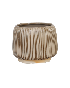 Kruka brunmel med rand 20x15H