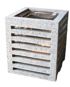 Lykta17*20H stenfärg/glas inne