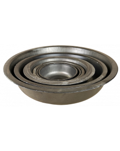 Zinkbalja 40*40*12H Grå m.stänk