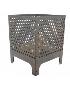 Eldstad i plåt ; 45*45*58cm;