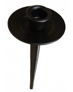 Ljushållare kronljus m kant metall svart 8x15H cm