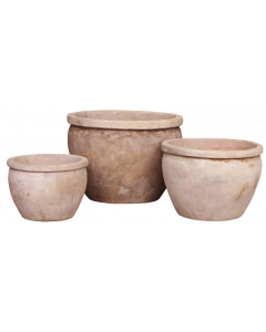 Kruka s/3 terracotta slät m kant 45x33H cm