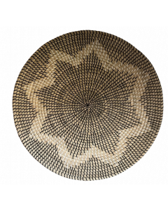 Väggdekoration Ø60cm sjögräs svart/natur